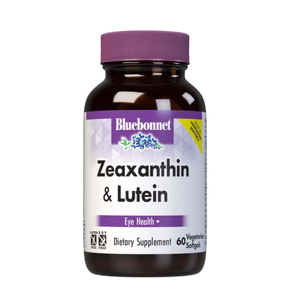 Bluebonnet Nutrition Zeaxanthin Plus Lutein Softgel, Lutein & Zeaxanthin, Eye Health & Blue Light Exposure, Lutein from Marigold, Zeaxanthin from Paprika, Gluten Free, Soy Free, Milk Free, 60 Softgels