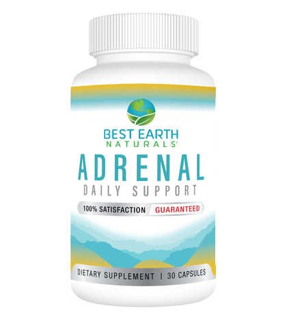 Best Earth Naturals - Adrenal Support for Adults - Holy Basil, B C Vitamins, L-Tyrosine, Rhodiola Rosea Root, Ashwagandha Supplements for Cortisol Manager Support - 30 Day Supply