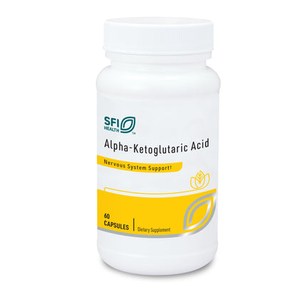 Klaire Labs Alpha-Ketoglutaric Acid - Energy & Metabolism Support - 300mg AKG in Hypoallergenic, Vegetarian Capsules, Dairy & Gluten-Free (60 Capsules)