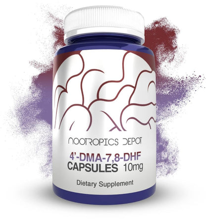 Nootropics Depot 4'-DMA-7,8-DHF Nutritional Supplement Capsules | 10mg | 30 Count | 4'-DMA-7,8-Dihydroxyflavone