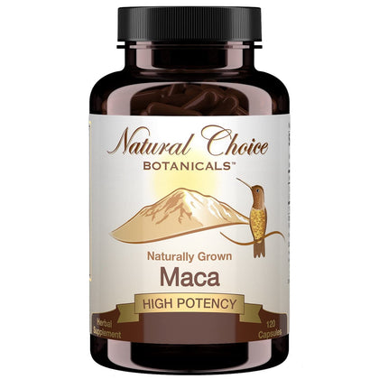 Natural Choice Botanicals Organic Maca Root Extract (High Potency) Concentrate Supplement - 120 Capsules