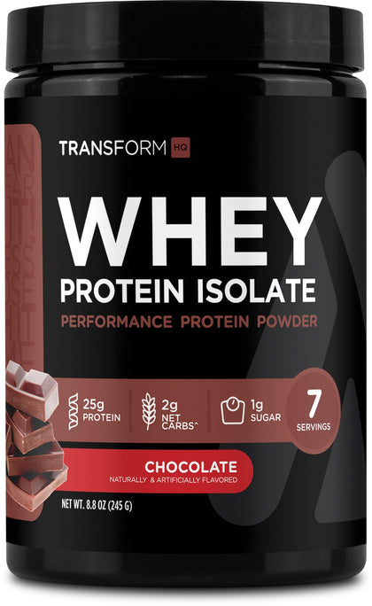 TransformHQ Whey Protein Isolate (WPI) Chocolate Flavored 7 Servings - Performance Protein Powder