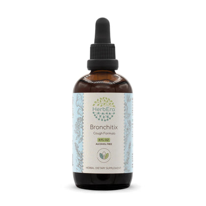 Bronchitix B120 Alcohol-Free Extract Tincture, Elderberry, Marshmallow Root,Ginger Root, Mullein Leaf, Peppermint Leaf, Lobelia Herb. Cough Formula 4 Fl Oz