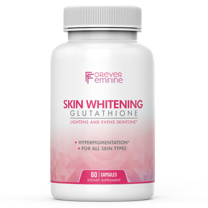 Forever Feminine - Glutathione Whitening Pills - Premium Skin Lightening Supplement - Antioxidant Rich, Helps with Hyperpigmentation - 60 Capsules