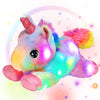 Easfan LED Unicorn Plush Light-up Stuffed Animal with Colorful Night Lights Glow in The Dark Birthday Festival for Kids Toddlers Girls Rainbow,10