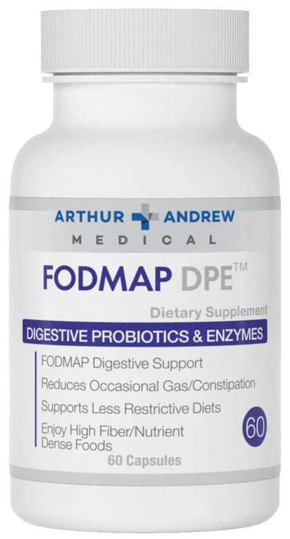 Arthur Andrew Medical - FODMAP DPE, Digestive Probiotics and Enzymes, Relief for FODMAP Intolerance and Highly Fermentable Foods, Vegan, Non-GMO, 60 Capsules