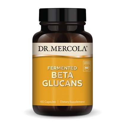 Dr. Mercola Fermented Beta Glucans, 30 Servings (60 Capsules), Dietary Supplement, Immune Support, Non-GMO, NSF Contents Certified (Expiry 9/30/2025)