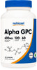 Nutricost Alpha GPC 600mg, 120 Vegetarian Capsules - Non-GMO and Gluten Free, 300mg Per Capsule