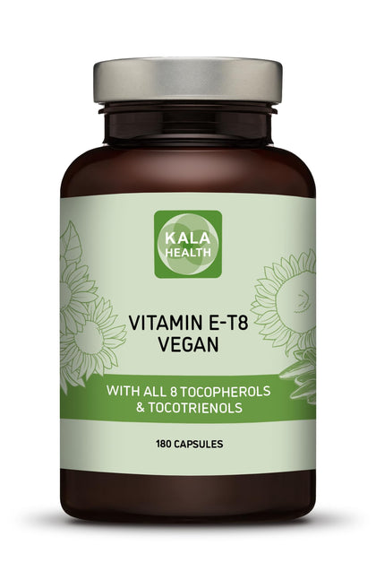 Kala Health Unique Vegan Formula with All 8 Tocopherols and Tocotrienols Vitamin E- Contains no PAHs, Heavy Metals, Contaminants or Preservatives - Certified Sustainable - Hair, Scars and Skin