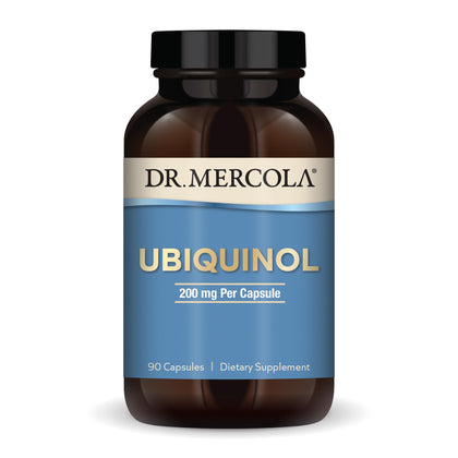 Dr. Mercola Ubiquinol, 90 Servings (90 Capsules), 200 mg Per Capsule, Dietary Supplement, Supports Energy Production, Non-GMO