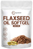 Flaxseed Oil 1400mg Softgels, 300 Counts | w/ 700mg ALA Omega 3, Cold Pressed, Rich in Fatty Acids, Alpha Linolenic Acid, Support Heart Health & Immune System | Non-GMO, No Gluten - 300 Servings