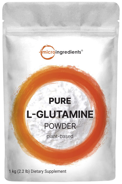 L Glutamine Powder Gut Health, 1Kg, 100% Pure, Free Form - Unflavored- Vegan Friendly, No Filler, No additives, Supports Muscle Recovery, Post Workout | Non-GMO & Gluten-Free