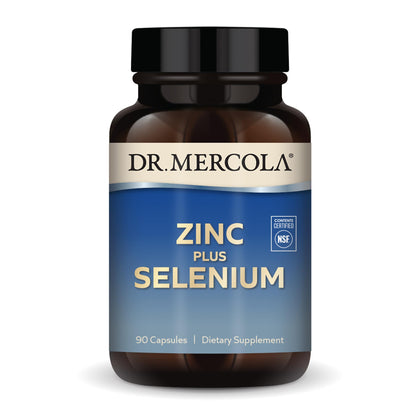 Dr. Mercola Zinc Plus Selenium, 90 Servings (90 Capsules), Dietary Supplement, Supports Immune Health, Non GMO, NSF Certified