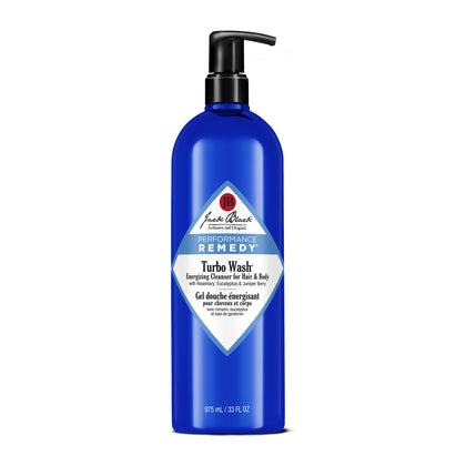 JACK BLACK - Turbo Wash Energizing Cleanser - Sulfate-free body and hair cleanser - With Rosemary, Eucalyptus & Juniper Berry - 975mL