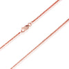 SEA OF ICE Rose Gold Flashed Sterling Silver 2mm Twisted Rock Chain Anklet, Size 11