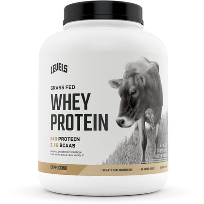 Levels Grass Fed Whey Protein, No Artificials, 24G of Protein, Cappuccino, 5LB