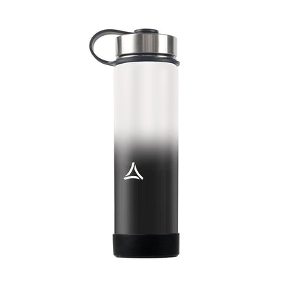 Trimr Cask Insulated Stainless Steel Water Bottle, 22 Ounces (Black)