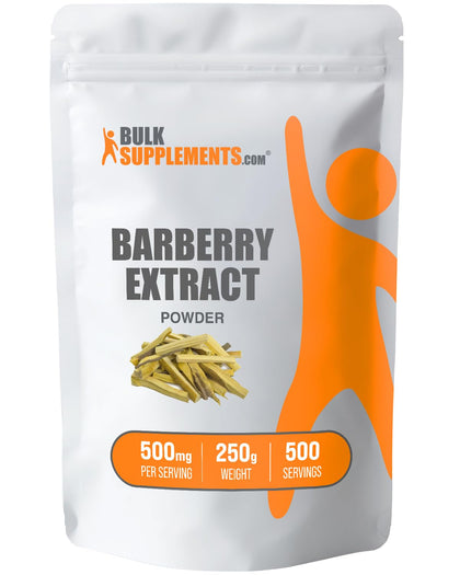 BulkSupplements.com Barberry Extract Powder - Berberine Supplement, from Barberry Root & Bark - Soy Free - 500mg per Serving, 500 Servings (250 Grams - 8.8 oz)