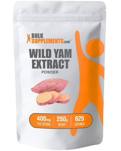 BulkSupplements.com Wild Yam Extract Powder - Herbal Supplement, Wild Yam Supplement, Wild Yam Root Extract - Gluten Free, 400mg per Serving, 250g (8.8 oz) (Pack of 1)