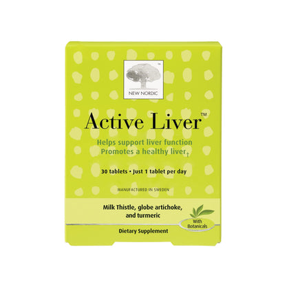 NEW NORDIC Active Liver | Daily Liver Supplement | Milk Thistle, Artichoke & Turmeric | for Men and Women | 30 Count (Pack of 1)