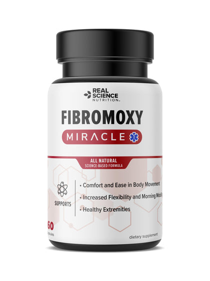 Real Science Nutrition Offers FIBROMOXY Miracle- Relief from Symptoms of Fibromyalgia Including Body Pain and Stiffness, Tenderness, Morning Stiffness, Swelling and Tingling in Extremities.