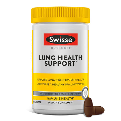 Swisse Mullein Lung Cleanse for Smokers | Clear Lungs with Mullein Leaf Extract | Respiratory Health & Lung Support Supplement | Lung Detox | Healthy Immune Support | 90 Tablets