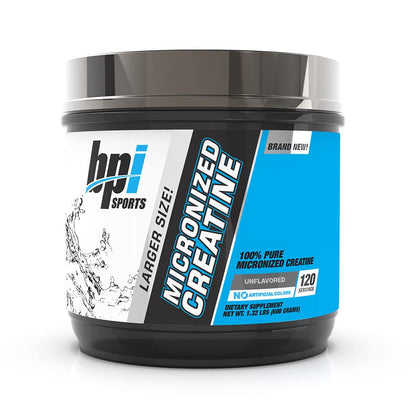 BPI Sports Micronized Creatine - Increase Strength - Reduce Fatigue - Lean Muscle Building - 100% Pure Creatine - Better Absorption - Supports Muscle Growth - Unflavored - 120 Servings - 21.16 Ounce