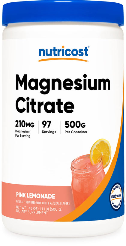 Nutricost Magnesium Citrate Powder (Pink Lemonade, 500 Gram)