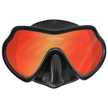 Oceanways SuperView-HD Mask - Black Silicone