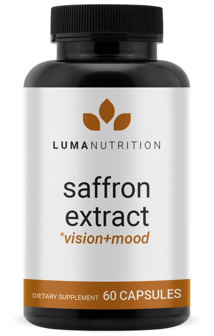 Luma Nutrition Saffron Extract Capsules - Premium Saffron Supplements - 88.50 mg Pure Saffron Pills - Mood Support - Eye Support - Made in The USA - 60 Capsules