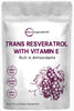 Pure Trans-Resveratrol Powder with Natural Vitamin E, 5 Ounce, 2 in 1 Formula, Micronized Powder for Better Absorption, Premium Resveratrol Supplement, Super Antioxidant, Vegan Friendly