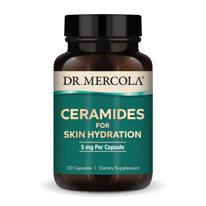 Dr. Mercola Ceramides for Skin Hydration, 30 Servings (30 Capsules), 5 mg Per Capsule, Dietary Supplement, Promotes Skin Appearance, Non-GMO