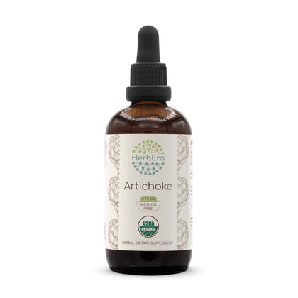 Artichoke B120 USDA Organic Tincture | Alcohol-Free Extract, High-Potency Herbal Drops | Certified Organic Artichoke (Cynara scolymus) Dried Leaf (4 fl oz)