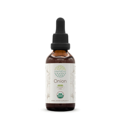 Onion B60 USDA Organic Tincture | Alcohol-Free Extract, High-Potency Herbal Drops | Certified Organic Onion (Allium Cepa) Dried Bulb (2 oz)