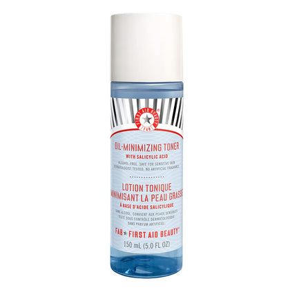 First Aid Beauty Oil-Minimizing Toner with Salicylic Acid - Controls Oil and Shine - Alcohol Free, Vegan, Cruelty Free - 5 oz