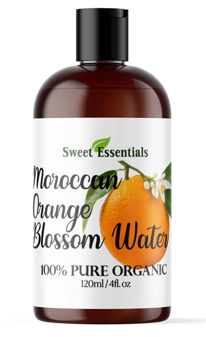 Premium Organic Moroccan Orange Blossom (Neroli) Water | 4oz Imported From Morocco | Food Grade | Packed With Natural Antioxidants | Perfect for Reviving, Hydrating and Rejuvenating Your Face and Neck