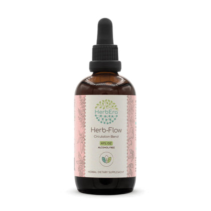 Herb-Flow B120 Alcohol-Free Tincture, Concentrated Liquid Drops: Cayenne Pepper, Eleuthero Root, Ginger Root, Ginkgo Leaf, Rosemary Leaf, Wildcrafted: Prickly Ash Bark. Circulation Blend 4 Fl Oz