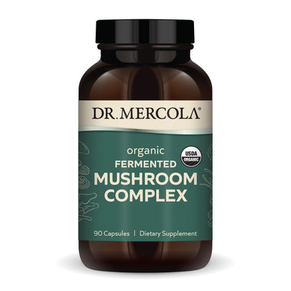 Dr. Mercola, Fermented Mushroom Complex Dietary Supplement, 30 Servings (90 Capsules), Supports Immune Health and Digestive Health non GMO, Soy Free, Gluten Free