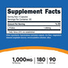 Nutricost L-Proline 1000mg, 180 Capsules (90 Servings) - 500mg Per Cap, Non-GMO, Gluten Free