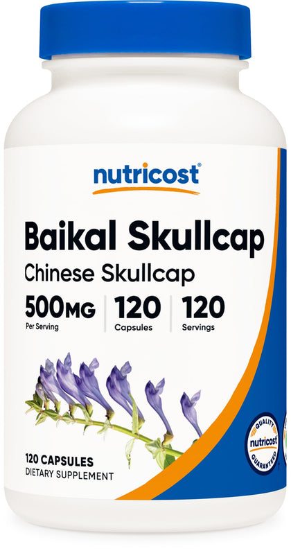 Nutricost Baikal Skullcap 500mg, 120 Vegetarian Capsules - Non-GMO, Gluten Free