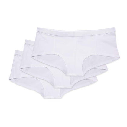 Dr. Mercola Women's White SITO Boyshorts 3-Pack, Size X-Large, GOTS Certified Organic Cotton