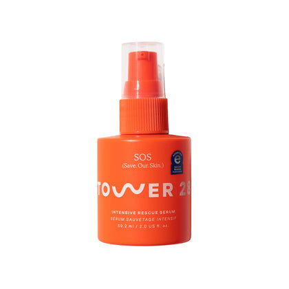 Tower 28 SOS Intensive Rescue Serum for Sensitive Skin, Hypochlorous Acid Skin Care, Soothes Irritation, Helps Reduce Face Redness, 2 FL Oz