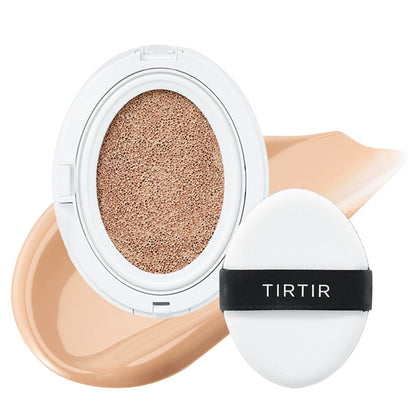 TIRTIR My Glow Cream Cushion | Natural Coverage, Hydrating, Dewy, Glow Finish, 24-Hours Long Lasting, Moisture barrier, Korean Cushion, Pack of 1 (0.63 oz.), 17C Porcelain