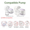 Maymom Breast Pump Parts Compatible with Philips Avent Comfort Breastpump SCF332/334, One-Side; Incl. Flange, Valve, Tube, Massage Pad, Suction Membrane, Cap; Not Original Avent Pump Parts.