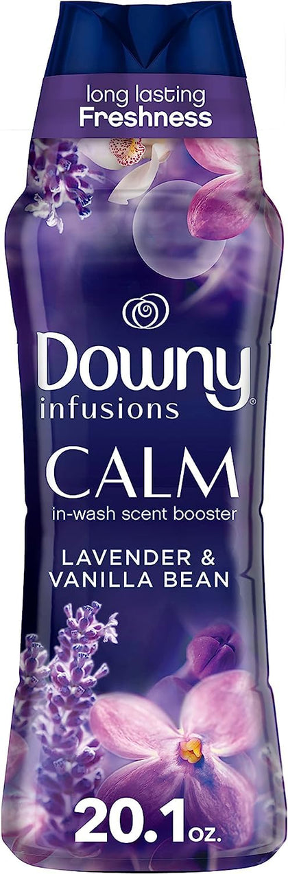 Downy Infusions Laundry Scent Booster Beads for Washer, Calm, Lavender & Vanilla Bean, 20.1 oz