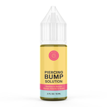 BASE LABORATORIES Piercing Bump Solution & Keloid Bump Removal | Soothing Piercing Aftercare for Piercing Bumps & Keloid Scar Removal | Ear & Nose Keloid Bumps Piercing Aftercare Solution Oil | 0.5 oz