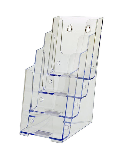 SOURCEONE.ORG 4 Tier Tri-fold Brochure Holder Lucite Counter Top