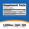 Nutricost Monolaurin 1000 mg (120 Servings, 240 Capsules) - Gluten-Free, Non GMO, Vegan