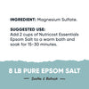 Nutricost Essentials Pure Epsom Salt 8 LBS (100% Pure Magnesium Sulfate) - Relaxing Soaking Solution