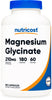 Nutricost Magnesium Glycinate Capsules (180 Capsules, 210 mg Magnesium Glycinate Per Serving) - Magnesium Glycinate Supplement for Gentle Absorption